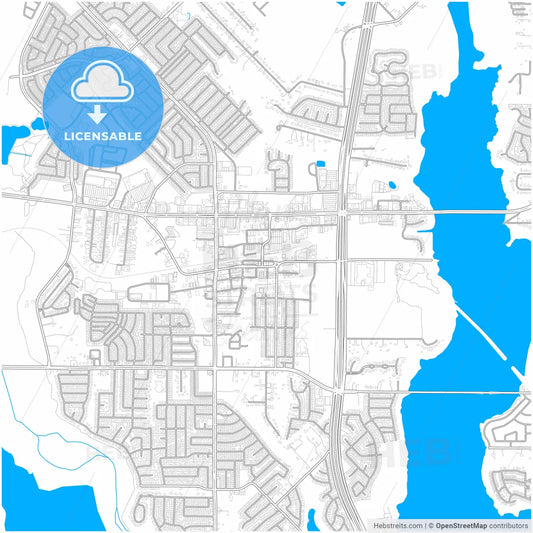 Rowlett, Texas, United States, city map with high resolution roads.