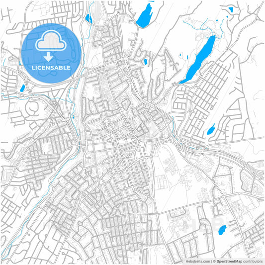 White Plains, New York, United States, city map with high resolution roads.