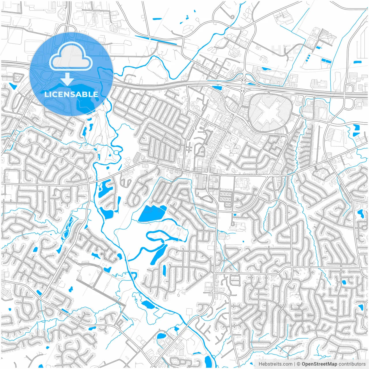 St. Peters, Missouri, United States, city map with high resolution roads.