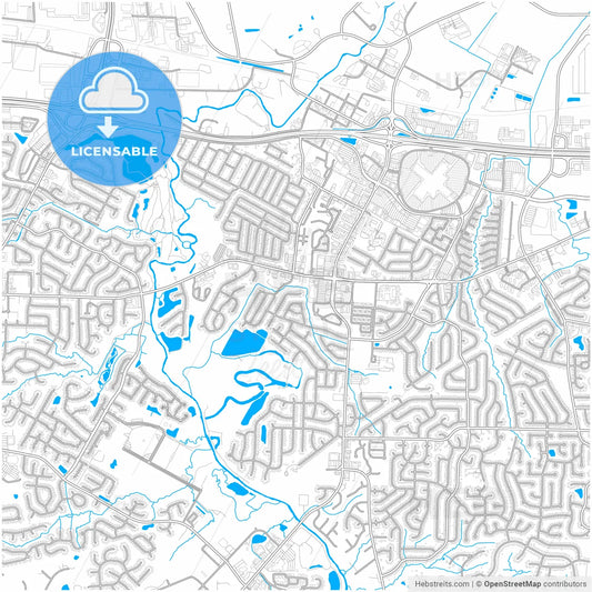 St. Peters, Missouri, United States, city map with high resolution roads.