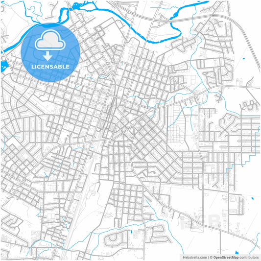 Rocky Mount, North Carolina, United States, city map with high resolution roads.