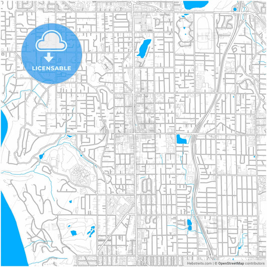 Shoreline, Washington, United States, city map with high resolution roads.
