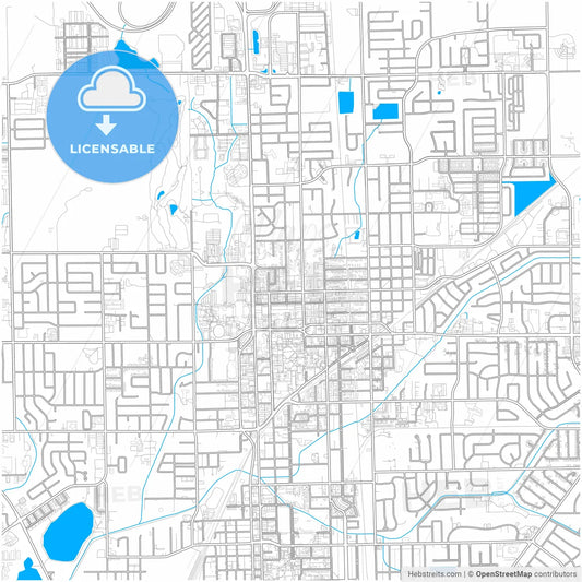 Normal, Illinois, United States, city map with high resolution roads.