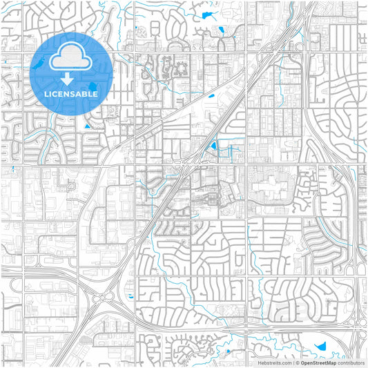 Lenexa, Kansas, United States, city map with high resolution roads.