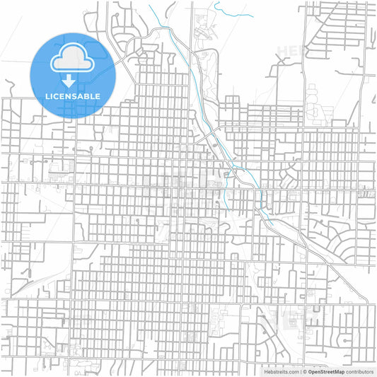 Joplin, Missouri, United States, city map with high resolution roads.