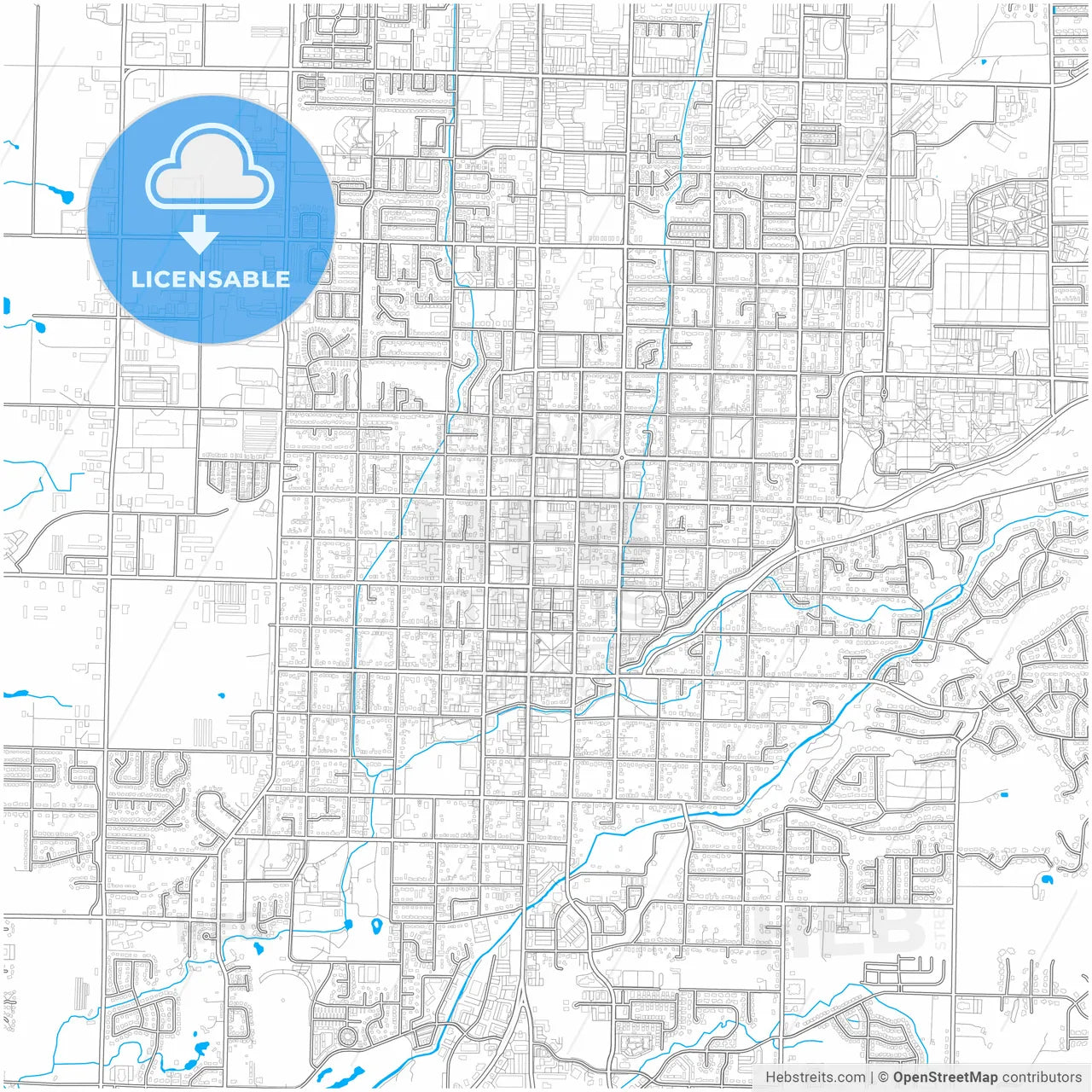 Logan, Utah, United States, city map with high resolution roads.