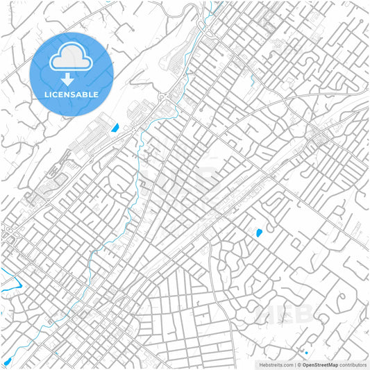 Plainfield, New Jersey, United States, city map with high resolution roads.
