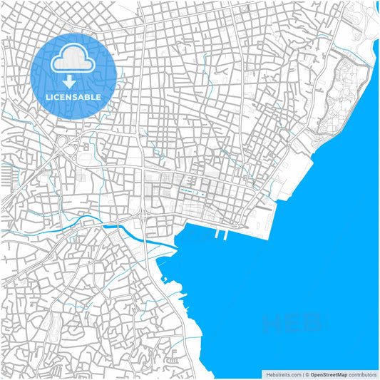 Maracaibo, Venezuela, city map with high resolution roads.