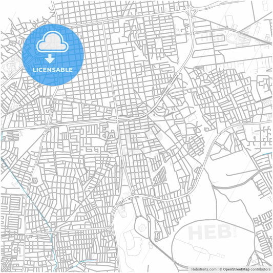Valencia, Venezuela, city map with high resolution roads.