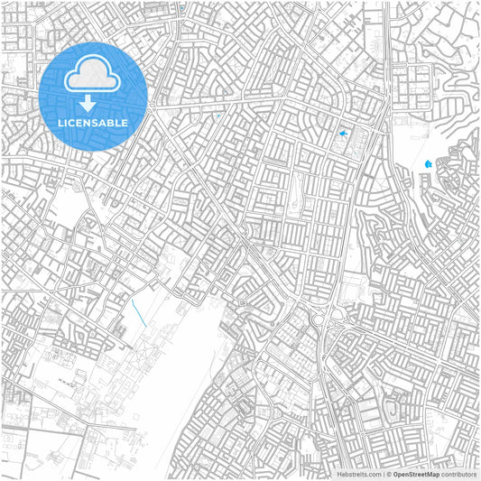 Santiago de Surco, Peru, city map with high resolution roads.
