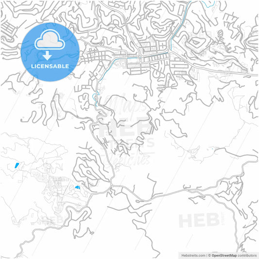 Nuestra Senora del Rosario de Baruta, Venezuela, city map with high resolution roads.