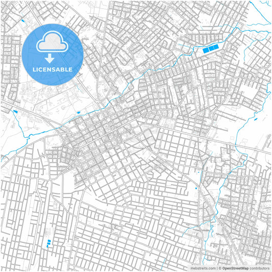 San Lorenzo, Paraguay, city map with high resolution roads.