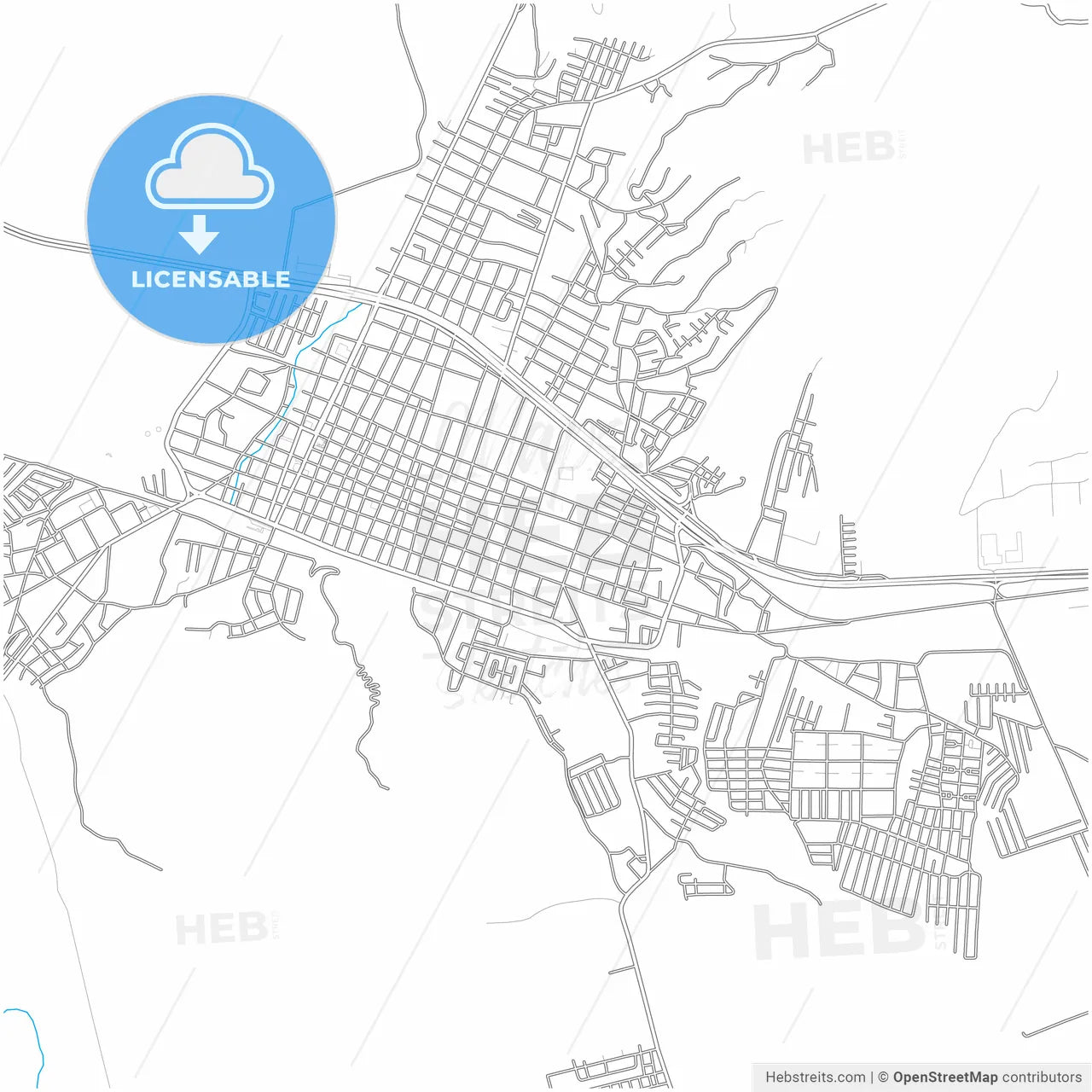 Yaritagua, Venezuela, city map with high resolution roads.