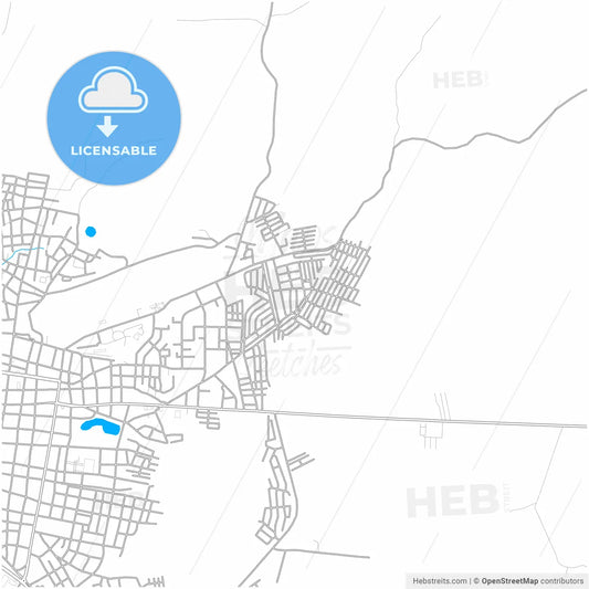 Valle de La Pascua, Venezuela, city map with high resolution roads.