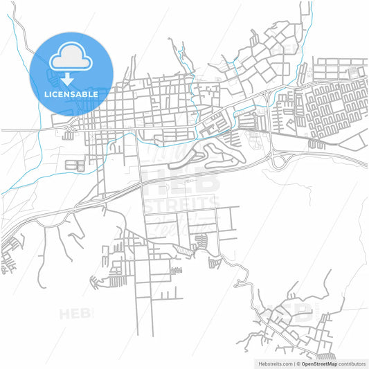 La Victoria, Venezuela, city map with high resolution roads.