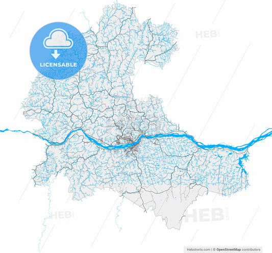 Colatina, Brazil, high resolution vector map - Instant download PDF and JPG