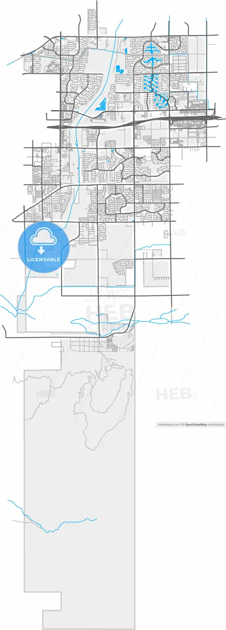 Avondale, Arizona, United States, high resolution vector map - Instant download PDF and JPG
