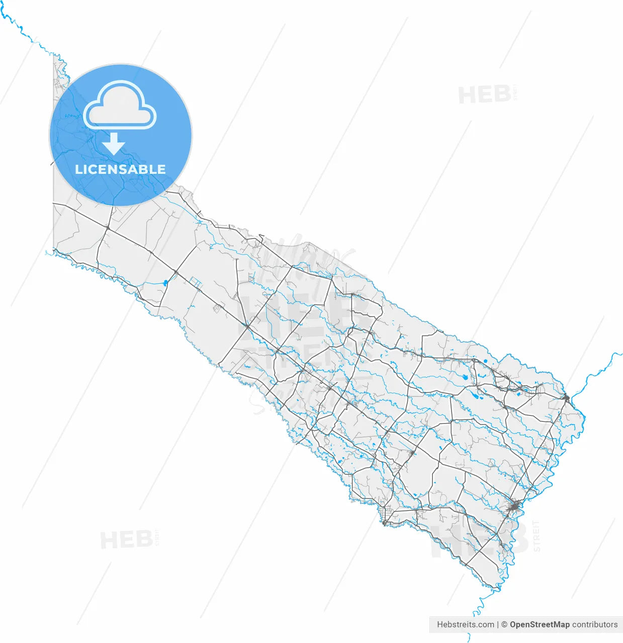 Formosa, Argentina, high resolution vector map - Instant download PDF and JPG