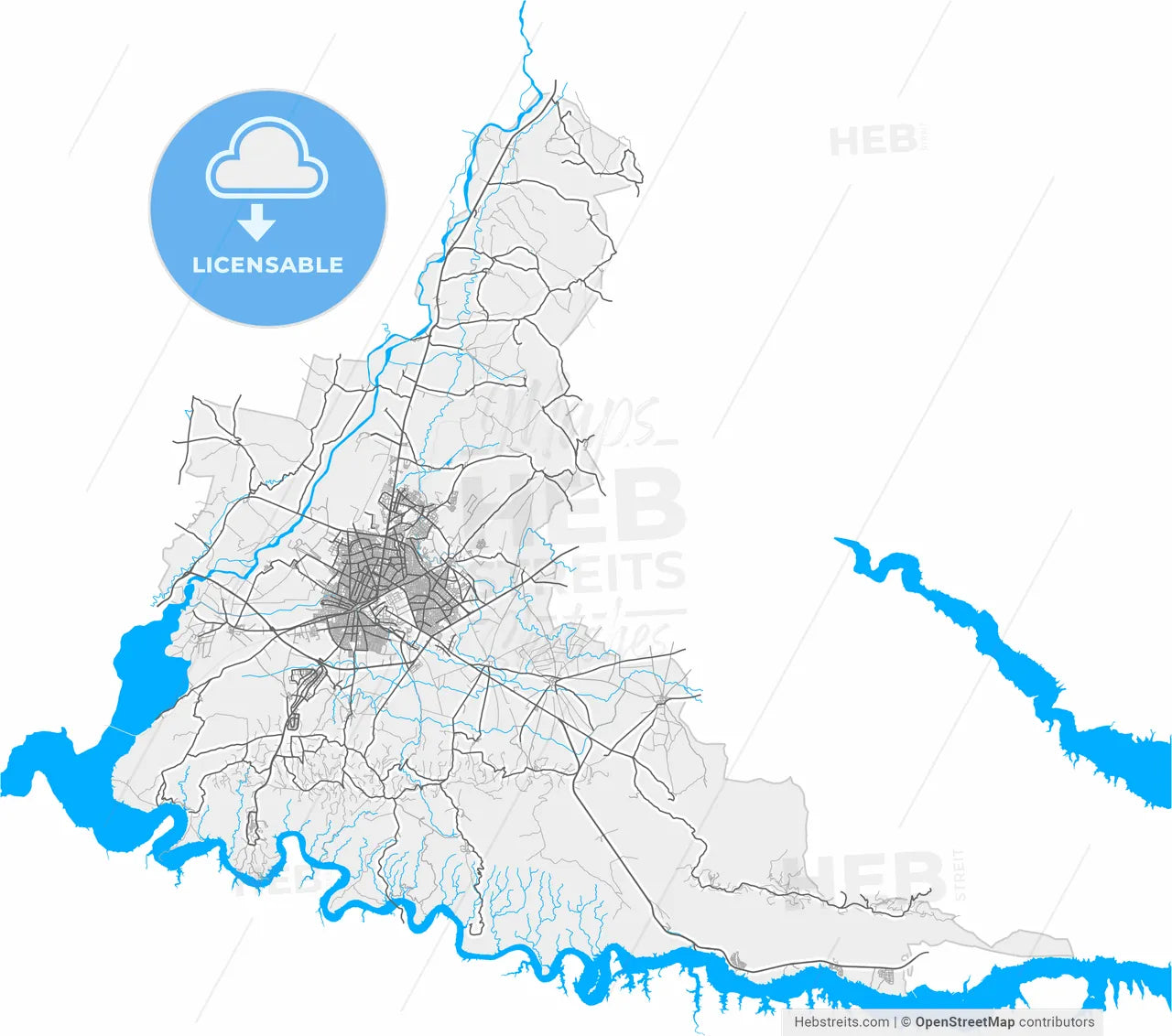 Batman, Batman, Turkey, high resolution vector map - Instant download PDF and JPG