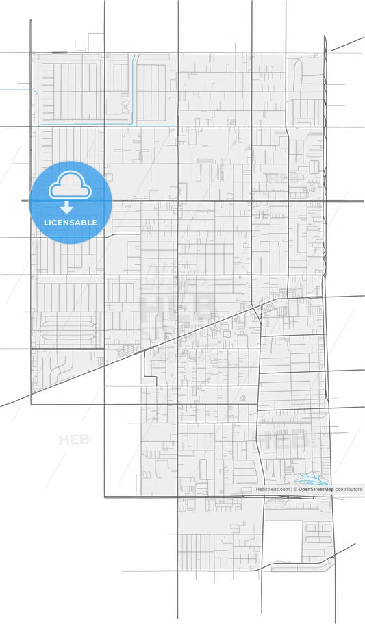 Gardena, California, United States, high resolution vector map - Instant download PDF and JPG