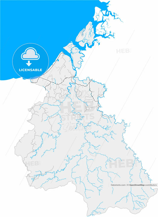 Eloy Alfaro, Ecuador, high resolution vector map - Instant download PDF and JPG