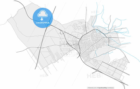 Alcantarilla, Murcia, Spain, high resolution vector map - Instant download PDF and JPG