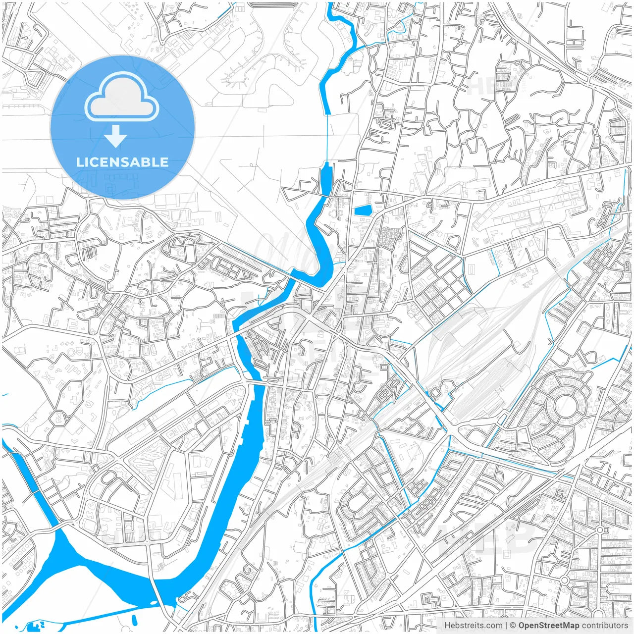 Mumbai, Maharashtra, India, city map with high resolution roads.