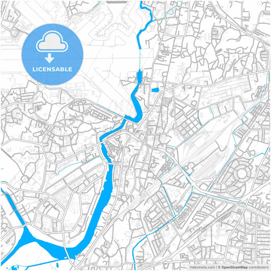Mumbai, Maharashtra, India, city map with high resolution roads.