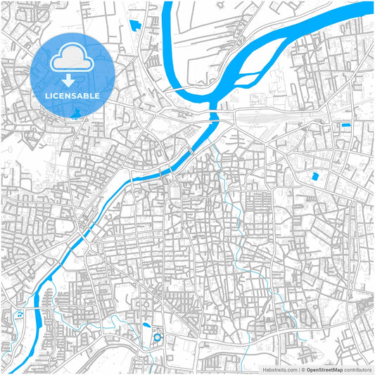 Pune, Maharashtra, India, city map with high resolution roads.