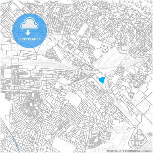 Kanpur, Uttar Pradesh, India, city map with high resolution roads.