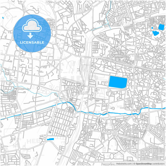 Nagpur, Maharashtra, India, city map with high resolution roads.