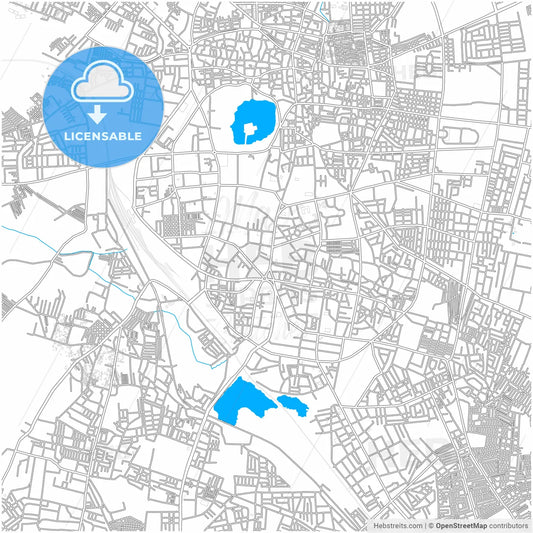 Solapur, Maharashtra, India, city map with high resolution roads.