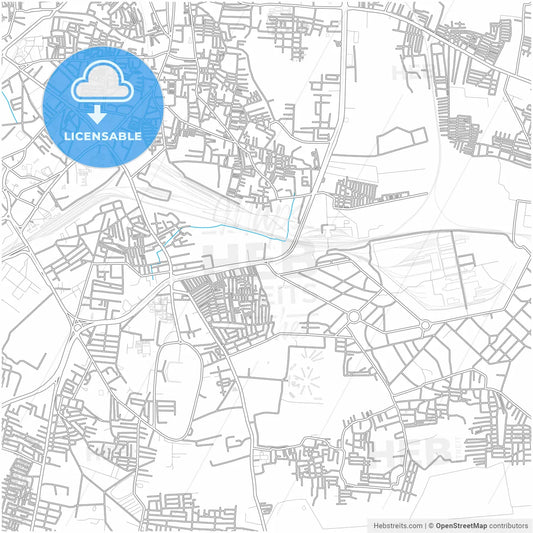 Tiruchirappalli, Tamil Nadu, India, city map with high resolution roads.