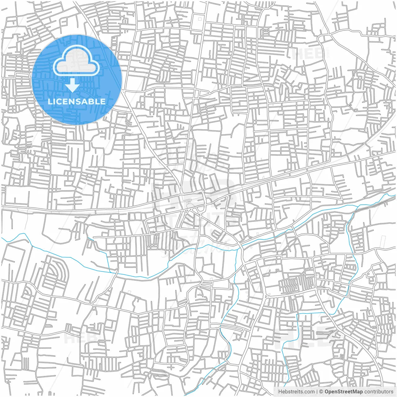 Tiruppur, Tamil Nadu, India, city map with high resolution roads.