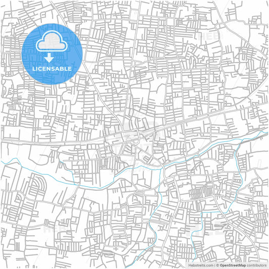 Tiruppur, Tamil Nadu, India, city map with high resolution roads.