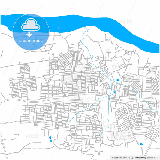Rourkela, Odisha, India, city map with high resolution roads.