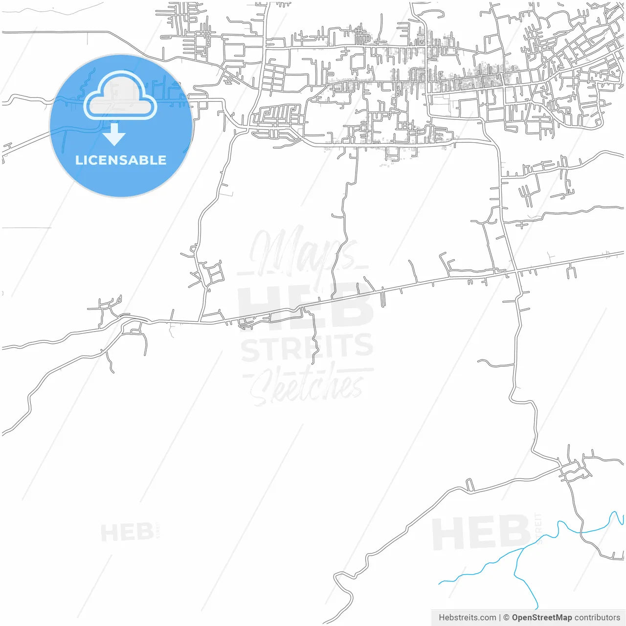 Pagar Alam, South Sumatra, Indonesia, city map with high resolution roads.