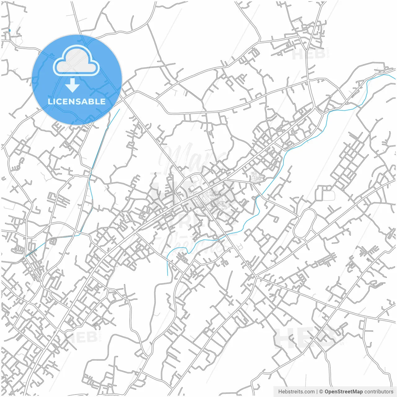 Payakumbuh, West Sumatra, Indonesia, city map with high resolution roads.