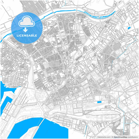 Karachi, Sindh, Pakistan, city map with high resolution roads.