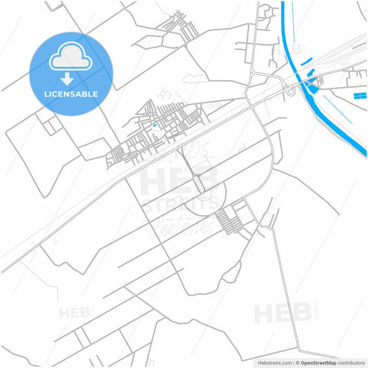 Kotri, Sindh, Pakistan, city map with high resolution roads.