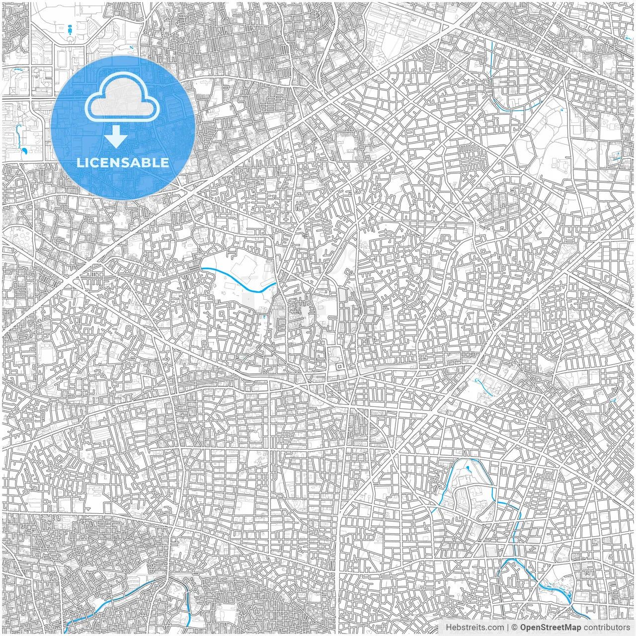 Nerima, Tokyo, Japan, city map with high resolution roads.