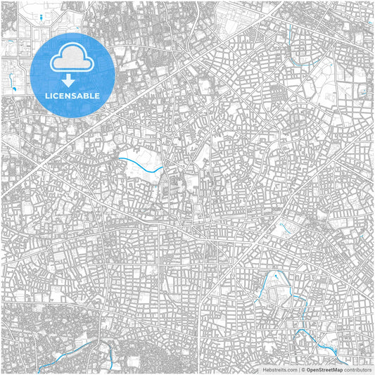 Nerima, Tokyo, Japan, city map with high resolution roads.
