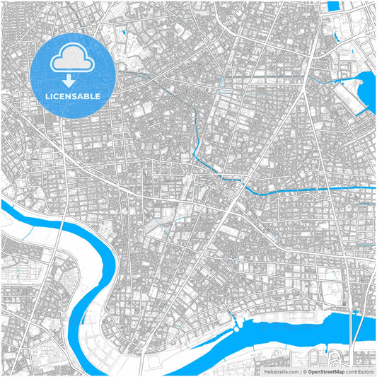 Ōta, Tokyo, Japan, city map with high resolution roads.