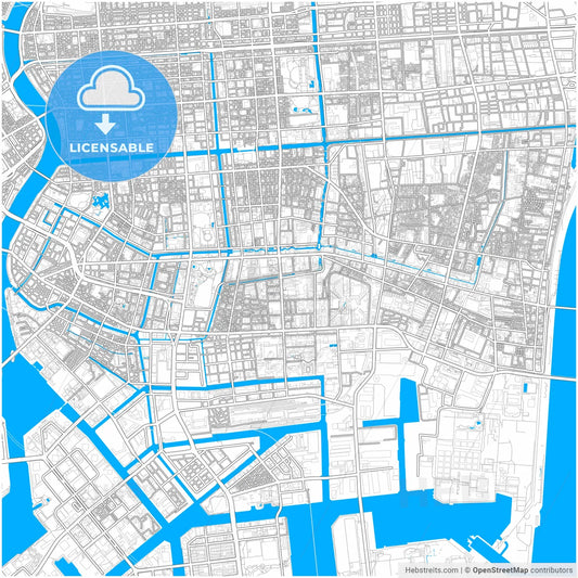 Kōtō, Tokyo, Japan, city map with high resolution roads.