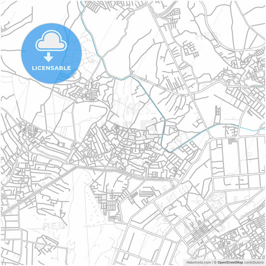 Peshawar, Khyber Pakhtunkhwa, Pakistan, city map with high resolution roads.