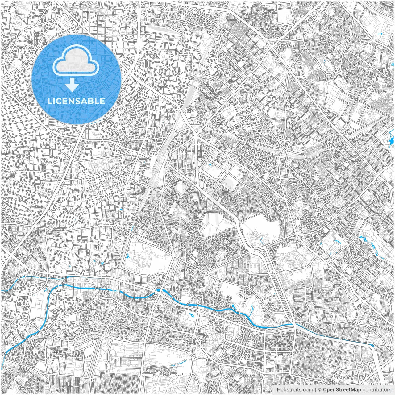 Toshima, Tokyo, Japan, city map with high resolution roads.