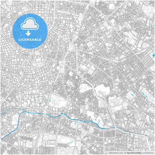 Toshima, Tokyo, Japan, city map with high resolution roads.