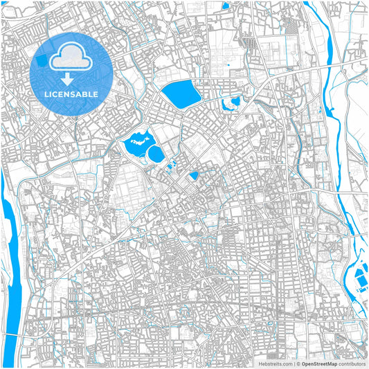 Itami, Hyōgo, Japan, city map with high resolution roads.