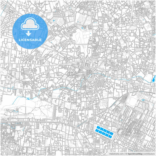 Nishitōkyō, Tokyo, Japan, city map with high resolution roads.