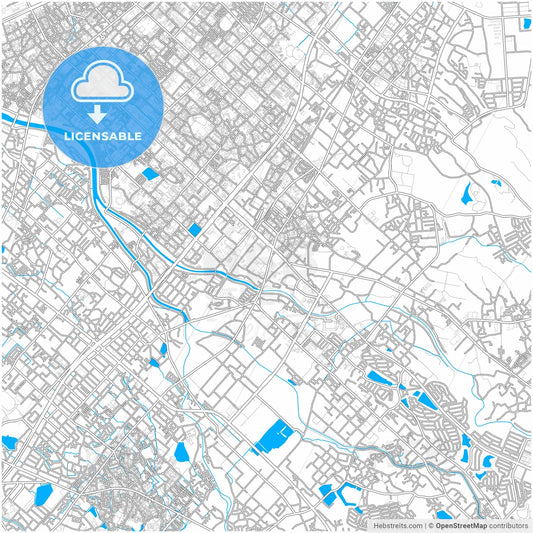 Izumi, Osaka, Japan, city map with high resolution roads.